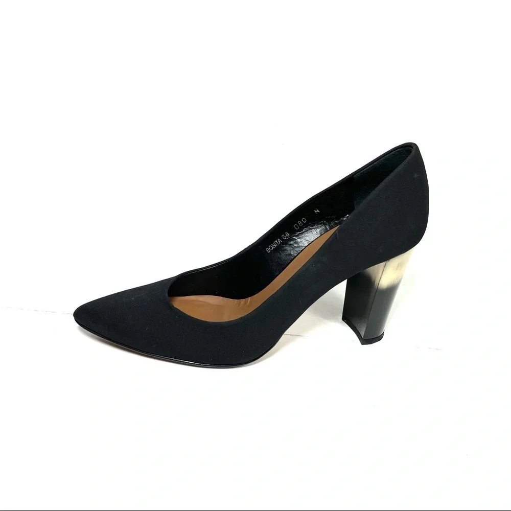 Donald J Pliner Pumps Womens Size 8 N Pointed Toe Back Fabric Ombre Heel